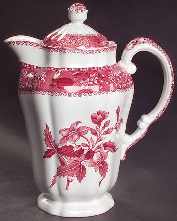 Camilla Red (Earthenware) Hot Water Jug & Lid