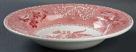 Camilla Red (Earthenware, Smooth) Rim Soup Bowl