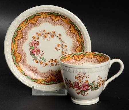 Chatsworth Brown Multicolor Footed Demitasse Cup & Saucer Set