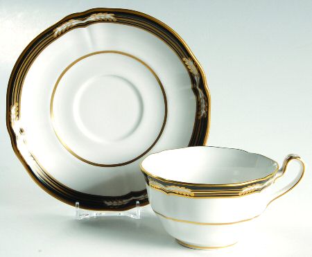 Chancellor Black Flat Cup & Saucer Set
