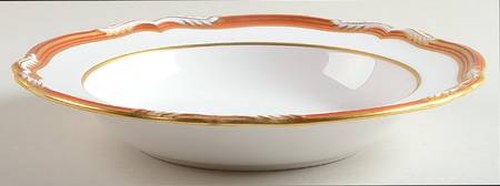 Chancellor Orange Rim Soup Bowl