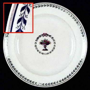 Chaplet (Black Trim) Salad Plate