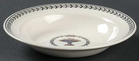 Chaplet (Black Trim) Rim Cereal Bowl
