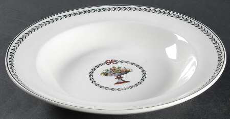 Chaplet (Black Trim) Large Rim Soup Bowl