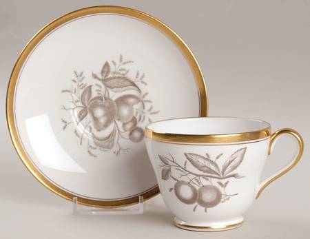 Chatham (Gold Trim) Footed Cup & Saucer Set