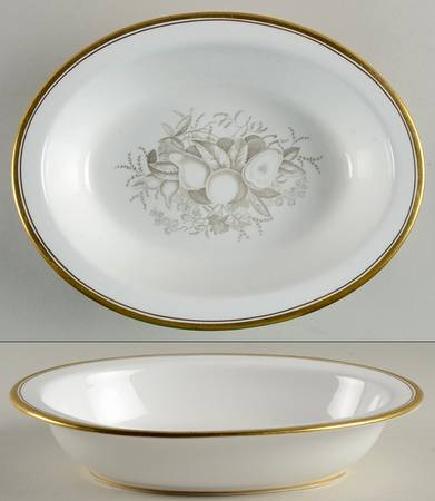 Chatham (Gold Trim) 9" Oval Vegetable Bowl