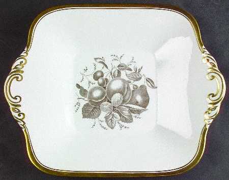 Chatham (Gold Trim) Square Handled Cake Plate