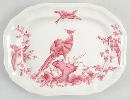 Chelsea Bird Red 10" Oval Serving Platter