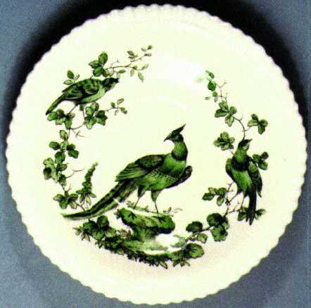 Chelsea Bird Green (Gadroon Shape) by Spode