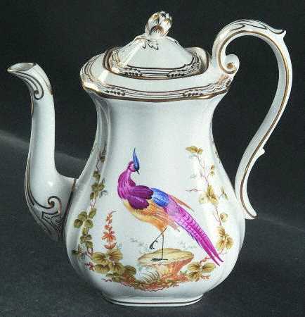 Chelsea Bird (No Raised Gold Dots) Coffee Pot & Lid