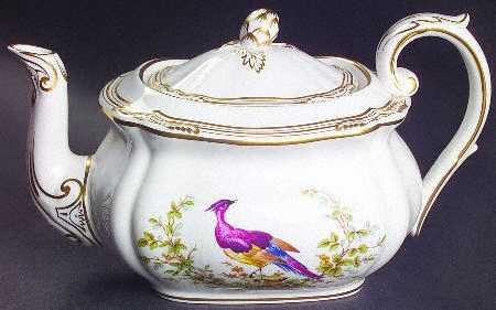 Chelsea Bird (No Raised Gold Dots) Teapot & Lid