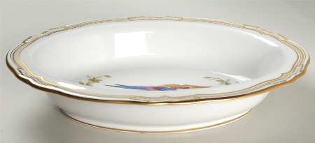 Chelsea Bird (No Raised Gold Dots) 9" Oval Vegetable Bowl