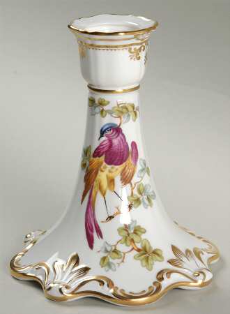 Chelsea Bird (No Raised Gold Dots) Single Light Candlestick