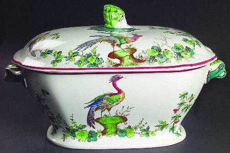 Chelsea Bird Black Bird Tureen &  Lid