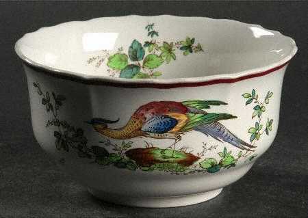 Chelsea Bird Black Bird Cranberry Bowl
