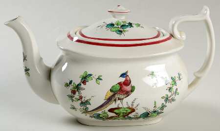 Chelsea Bird Black Bird Teapot & Lid
