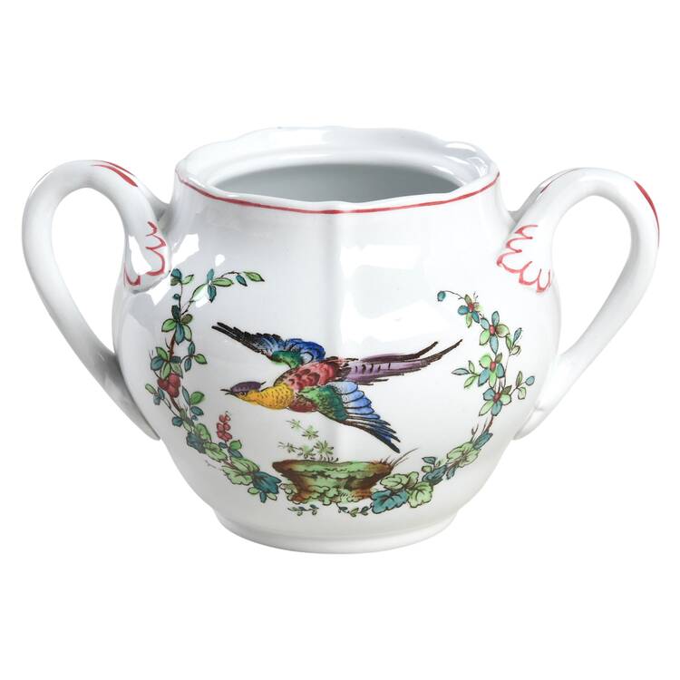 Chelsea Bird (Thin Red Line) Sugar Bowl No Lid