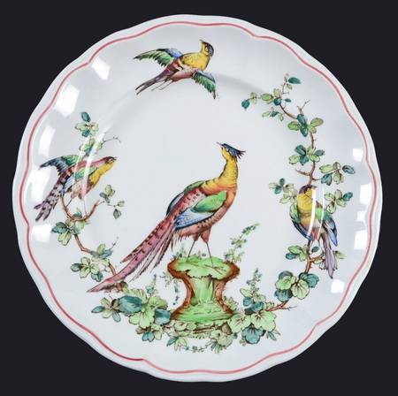 Chelsea Bird (Thin Red Line) Salad Plate