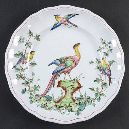 Chelsea Bird (Thin Red Line) Luncheon Plate