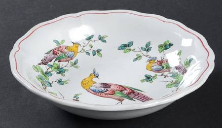 Chelsea Bird (Thin Red Line) Coupe Cereal Bowl