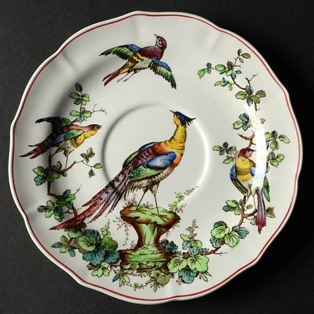 Chelsea Bird (Thin Red Line) Saucer for Cream Soup Bowl