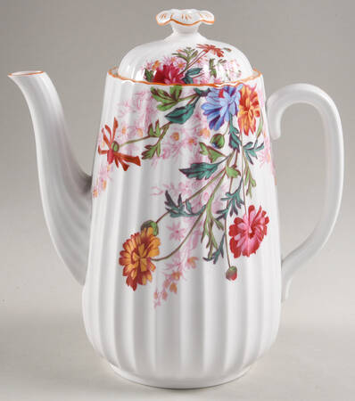 Chelsea Garden (Mustard Trim) Coffee Pot & Lid