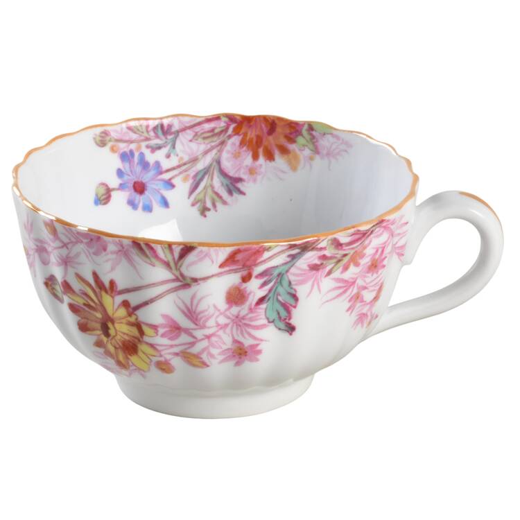 Chelsea Garden (Mustard Trim) Footed Cup