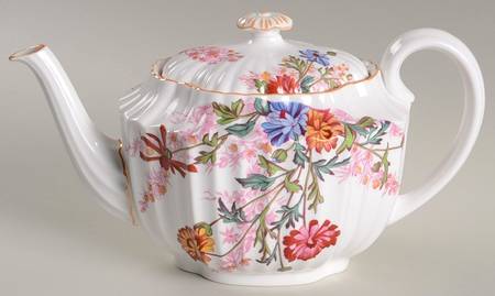 Chelsea Garden (Mustard Trim) Teapot & Lid