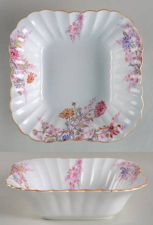Chelsea Garden (Mustard Trim) 9" Square Vegetable Bowl