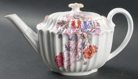 Chelsea Garden (Mustard Trim) Teapot & Lid
