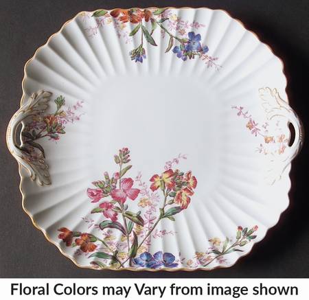 Chelsea Garden (Mustard Trim) Square Handled Cake Plate