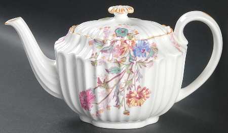 Chelsea Garden (Mustard Trim) Teapot & Lid