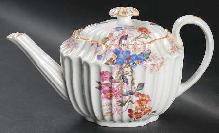 Chelsea Garden (Mustard Trim) Mini Teapot & Lid