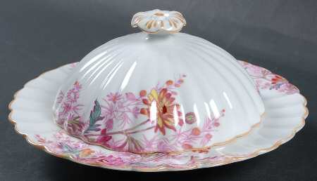 Chelsea Garden (Mustard Trim) Round Covered Butter