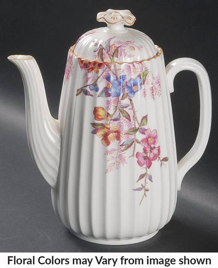 Chelsea Garden (Mustard Trim) Coffee Pot & Lid