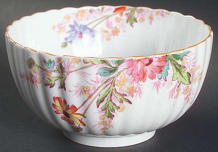 Chelsea Garden (Mustard Trim) Cranberry Bowl