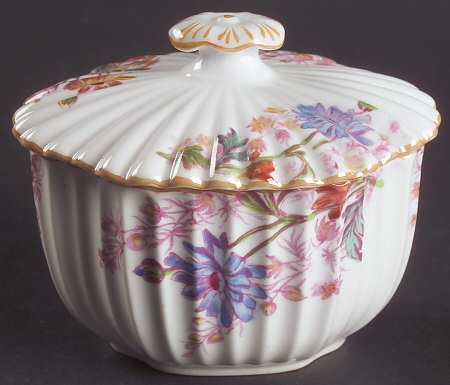 Chelsea Garden (Mustard Trim) Mini Sugar Bowl & Lid by Spode