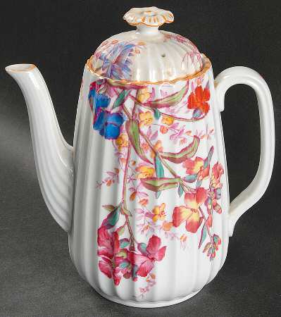 Chelsea Garden (Mustard Trim) Mini Coffee Pot & Lid