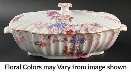 Chelsea Garden (Mustard Trim) Oval Covered Vegetable