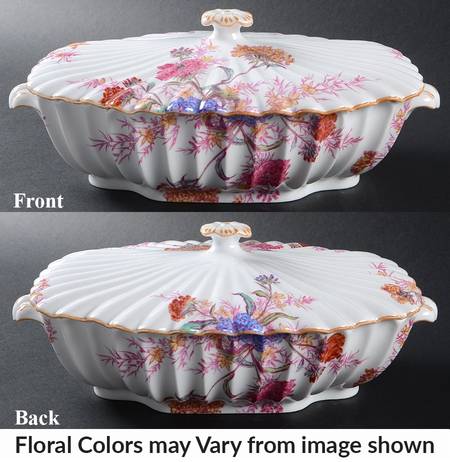Chelsea Garden (Mustard Trim) Oval Covered Vegetable