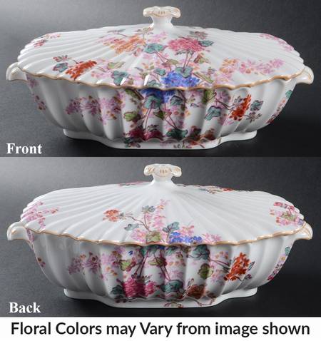 Chelsea Garden (Mustard Trim) Oval Covered Vegetable