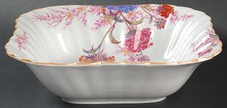 Chelsea Garden (Mustard Trim) 9" Square Vegetable Bowl