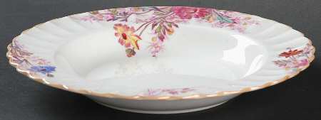 Chelsea Garden (Mustard Trim) Rim Soup Bowl