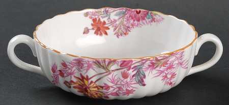 Chelsea Garden (Mustard Trim) Flat Cream Soup Bowl