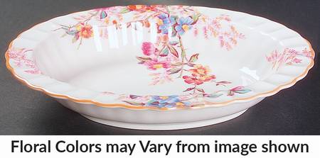 Chelsea Garden (Mustard Trim) 9" Oval Vegetable Bowl