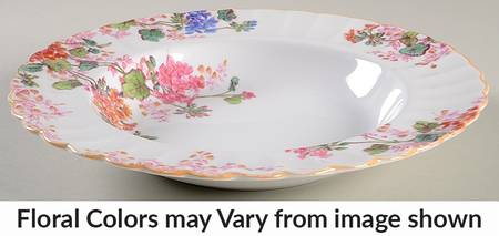 Chelsea Garden (Mustard Trim) Large Rim Soup Bowl