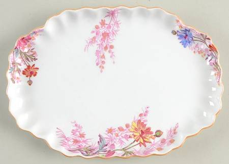 Chelsea Garden (Mustard Trim) 8" Scalloped Tray