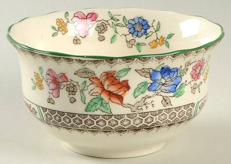 Chinese Rose Bone Mini Open Sugar Bowl
