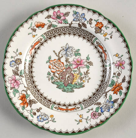 Chinese Rose Bone Bread & Butter Plate