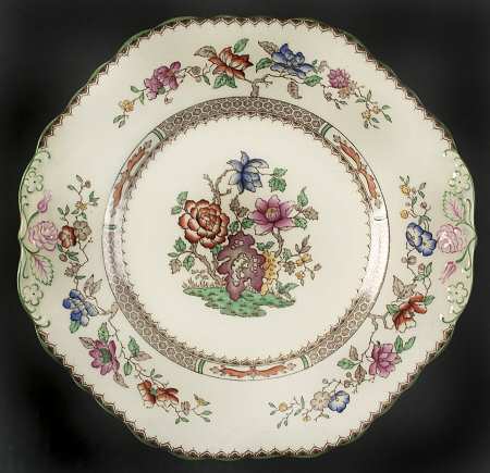 Chinese Rose Bone Cookie Plate